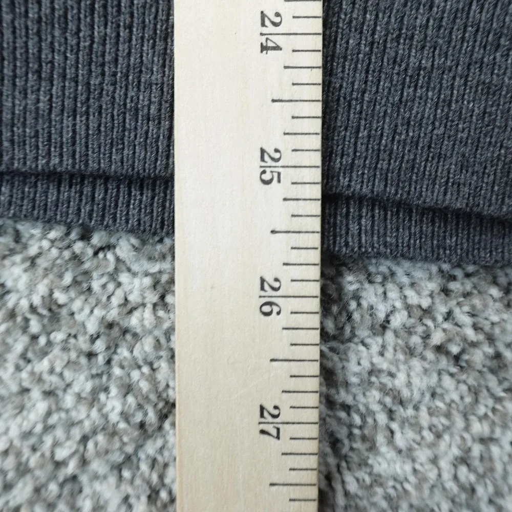 LL Bean Sweater Mens M Gray Cotton Cashmere V Neck Knit Pullover‎ Outdoor Casual